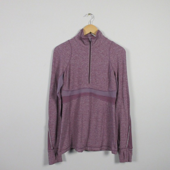 Lululemon Full Tilt 1/2 Zip Pullover Long Sleeve Top Women 8 Purple 358 - Picture 1 of 15